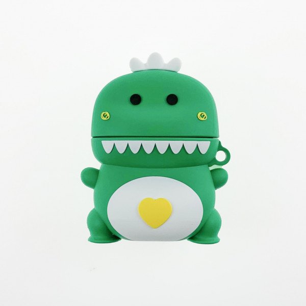 Wholesale Airpod Pro Cute Design Cartoon Silicone Cover Skin for Airpod Pro Charging Case (Green Dinosaur)